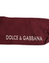 Dolce & Gabbana Burgundy Stretch Logo Print Mid Calf Socks